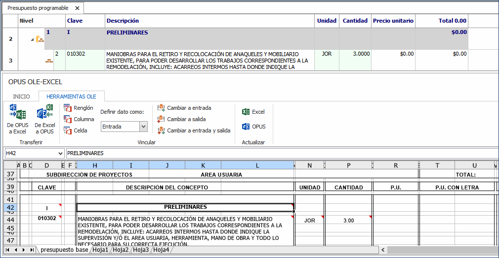 importaciones con excel